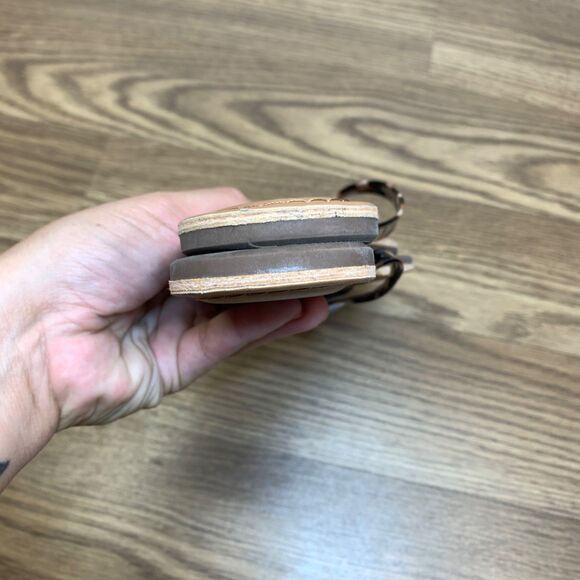 J Crew Capri Leather Thong Sandals Flip Flops 6 Leopard Summer Cute - Picture 4 of 8